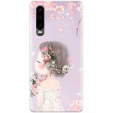 Husa silicon pentru Huawei P30, Girl 001