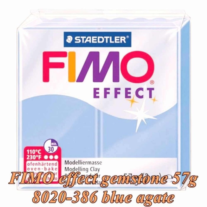 FIMO Effect 57g Albastru agat deschis Gemstone