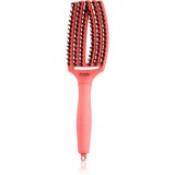 Olivia Garden Fingerbrush Boar &amp; Nylon perie de par cu peri de nailon și de mistreț Red Confidence 1 buc