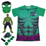 Set accesorii Hulk cu tricou pentru baieti, marime universala 3-10 ani Universala, Oem