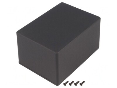 Carcasă Universală Aluminiu Negru IP54 102x140x77mm foto