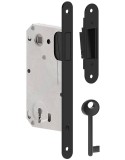 Broasca Magnetica Negru Mat 90/50 cu Cheie, Interax 90mm, Doormass 50mm, Productie Polonia