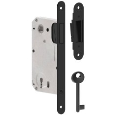Broască magnetică negru mat 90/50 cheie