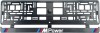 Set 2 bucati, suport numar inmatriculare Carbon, BMW MPower, Autohelix MSA