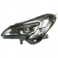 Far Opel Corsa E, 11.2014-, fata, Stanga, xenon; cu lumini pentru curbe; cu LED daytime running light; D5S+H11+LED+PSY24W; electric; cu gas bec xenon