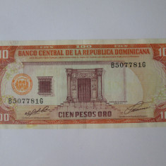 Republica Dominicana 100 Pesos Oro 1991 in stare foarte buna
