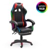SCAUN GAMING CU BANDA LED RGB OFF 303 ROSU CU NEGRU