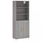 Cumpara ieftin Dulap inalt, gri sonoma, 69,5x34x180 cm, lemn compozit
