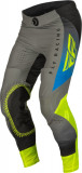 Cumpara ieftin Pantaloni Moto Off-Road Fly Racing Lite, Gri/Albastru/Galben, Marime 34