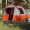 Gossi cort de camping tunel 4 persoane, gri/portocaliu, impermeabil
