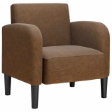 Cumpara ieftin Canapea scaun cu cotiere maro 54 cm piele artificiala