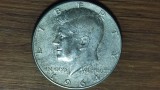 SUA / USA / Statele Unite - moneda de colectie istorica - 1/2 half dollar 1964 - varianta an unic argint 900 - J F Kennedy - mai greu de gasit !
