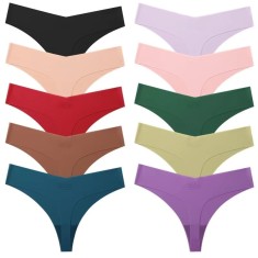 Set 10 perechi de chiloti pentru dama, CH044, Multicolor