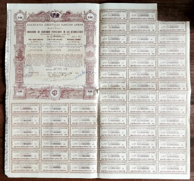 RPR - Societatea Creditului Funciar Urban Bucuresti 1947-48 Emisiune 10000 lei foto