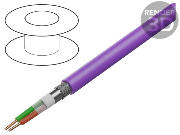 Cablu PROFIBUS PVC Violet 100V