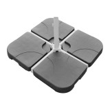 Baza Umbrela Gradina Mirpol Heron/Kazuar M, 50x50x7.5cm, HDPE, 60/80kg Apa/Nisip, 4 Segmente x 15L