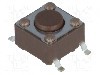 Microintrerupator, 6.2x6.2mm, OFF-(ON), SPST-NO, DIPTRONICS - DTSM-61N-V-B