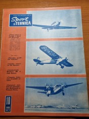 sport si tehnica octombrie 1965-aviatia,auto opel si moskvici,motoreta carpati