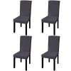 Gossi huse de scaun elastice drepte, 4 buc., antracit