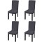 Gossi huse de scaun elastice drepte, 4 buc., antracit