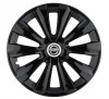Set 4 Capace Roti, potrivite jantelor de R15, pentru Nissan, model delta negru, Autohelix MSA