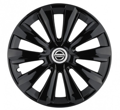 Set 4 Capace Roti Autohelix MSA&amp;reg;, potrivite jantelor de R14, pentru Nissan, model delta negru foto