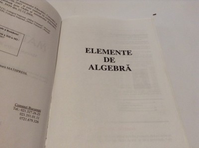 MIRCEA GANGA MATEMATICA MANUAL PENTRU CLASA A XII-M2 ANALIZA SI ALGEBRA -RF17/2 foto