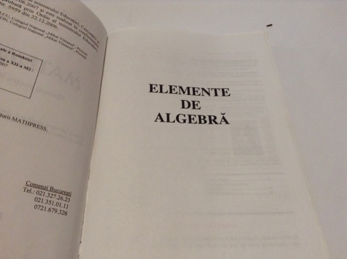 MIRCEA GANGA MATEMATICA MANUAL PENTRU CLASA A XII-M2 ANALIZA SI ALGEBRA -RF17/2