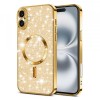 Husa MagSafe pentru Apple iPhone 16 Plus, Techsuit, Luxury Glitter, Aurie