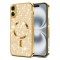 Husa MagSafe pentru Apple iPhone 16 Plus, Techsuit, Luxury Glitter, Aurie