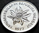 Cumpara ieftin Moneda exotica 2 FRANCI KIROBO- MALAGASY MADAGASCAR, anul 1977 *cod 3845 D = UNC, Africa