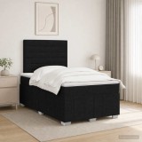 Cumpara ieftin Pat cu arcuri LED si saltea Negru 120 x 200 cm Tesatura