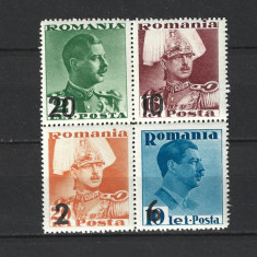 ROMANIA 1937 - INALTAREA IN GRAD A VOIEVODULUI MIHAI, BLOC DIN COLITA - LP 122