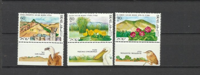 ISRAEL 1990 REZERVATII NATURALE FLORI PASARI