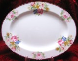 PLATOU PORTELAN JAPONEZ MIKASA BONE CHINA MODEL ROSEMEAD JAPONIA DECOR CU TRANDAFIRI 37 CM