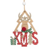 Ornament Brad Crăciun Jumbo, Lemn, Multicolor, 8x11cm, Oem