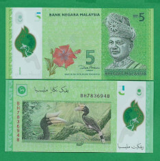 = MALAYSIA - 5 RINGGIT - 2017 ? POLYMER - UNC = foto