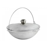 Ceaun asiatic aluminiu alimentar Brizoll, capacitate 6 litri, usor de manevrat