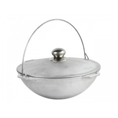 Ceaun asiatic aluminiu alimentar Brizoll, capacitate 4 litri, usor de manevrat