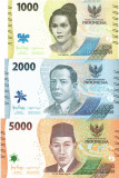 Indonezia 1 000-2 000-5 000 Rupiah rupii 2022 PW 162-164 Eroii Nationali UNC