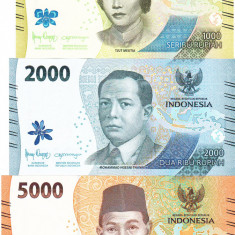 Indonezia 1 000-2 000-5 000 Rupiah rupii 2022 PW 162-164 Eroii Nationali UNC