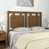 Tăblie de pat, maro miere, 125,5x4x100 cm, lemn masiv de pin, vidaXL