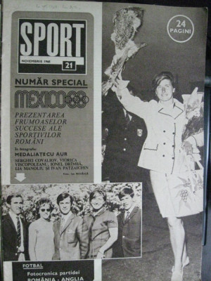 Revista Sport (1968), numar special Mexico 1968, Romania-Anglia 0-0 foto