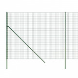 Gard plasa de sarma, verde, 1,6x10 m, otel galvanizat GartenMobel Dekor, vidaXL