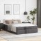 vidaXL Cadru de pat cu saltea Gri 140 x 200 cm Piele artificială
