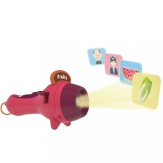 Set jucarie educativa, flippy, proiector tip lanterna pentru copii, 6 teme, 48 de imagini, cutie depozitare, +3 ani, rosu
