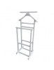 Portmantou Valet Dublu Lemn Masiv Alb 102cm - Suport Umerase Dormitor, Haine, Sacou, Camasi - Mobilier Rezistent, Garantie 2 Ani