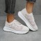 Sneakers cu dantela si perle decorative, Bej - 41