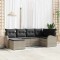 vidaXL Set de canapele pentru grădină 6 pcs Gri deschis Rattan poli 3354781