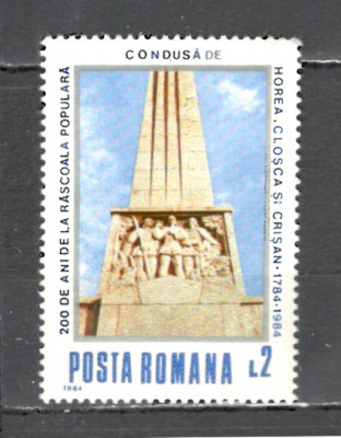 Romania.1984 200 ani rascoala lui Horea,Closca si Crisan ZR.741 foto